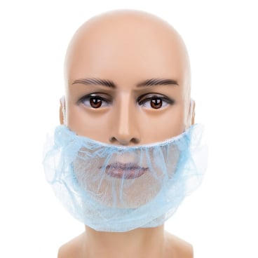 Bartschutz 50 cm x 30 cm blau - aus Polypropylen, Hilfsmittel für Einrichtungen - Med-Praxisbedarf