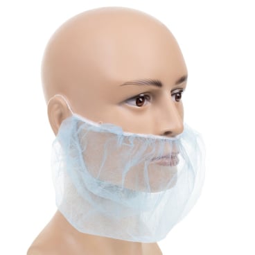 Großer Bartschutz 50x30 cm in blau - von DS-SafetyWear, für mehr Hygiene - Med-Praxisbedarf