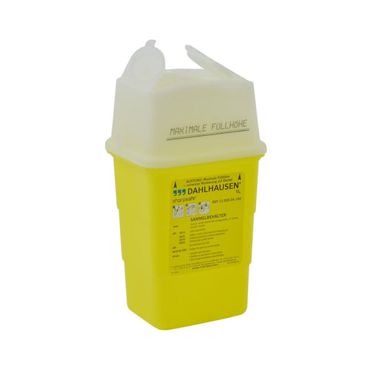 Sharpsafe Kanülenabwurfbehälter - sicherer Sammelbehälter für Spritzen, Kanülen und Skalpellklingen - Med-Praxisbedarf