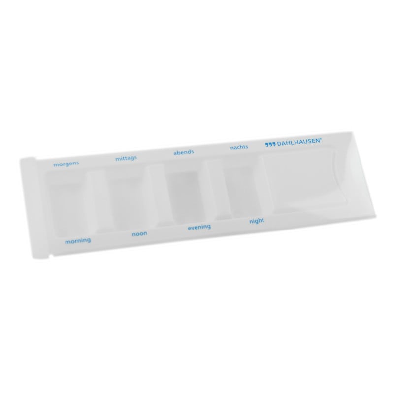 Tablettendispenser weiß von Dahlhausen - Medikamentenverwaltung, Fachmaß 25x42x15 mm - Med-Praxisbedarf
