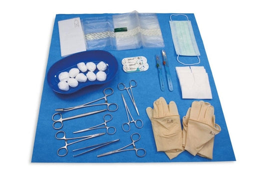 Thoraxdrainage-Anlage-Set DUO - Steriles Komplettset für ein- oder beidseitige Thoraxdrainage - Med-Praxisbedarf