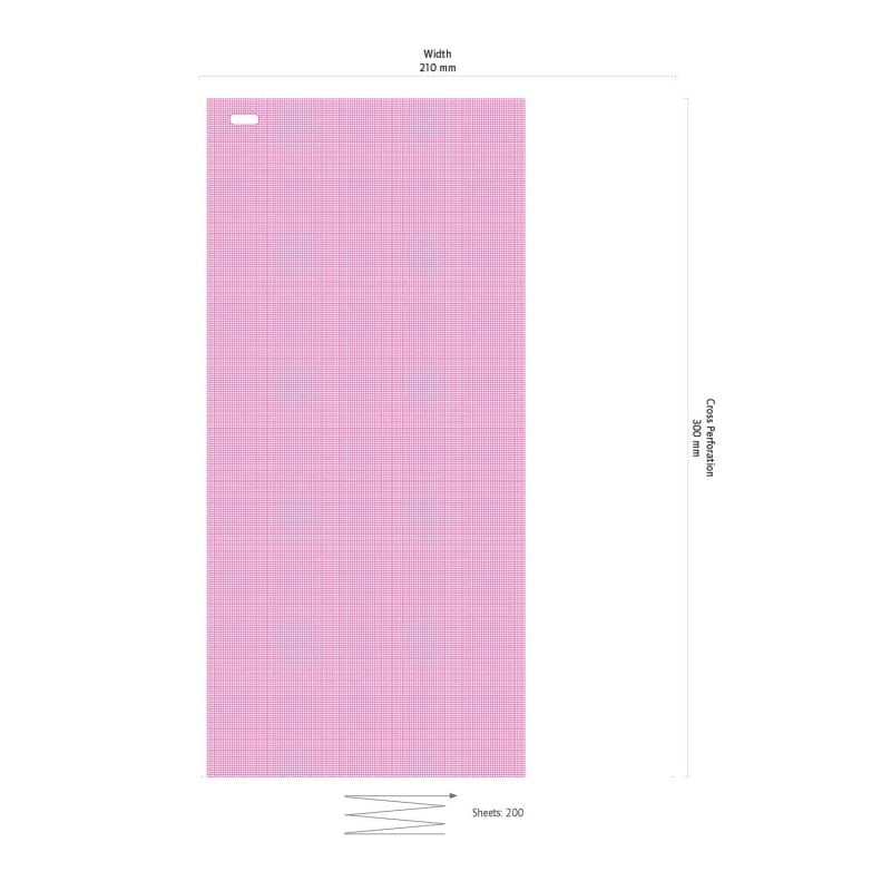 Philips HP 100/200/200i EKG-Papier - spezielles Registrierpapier von Diagramm Halbach - Med-Praxisbedarf