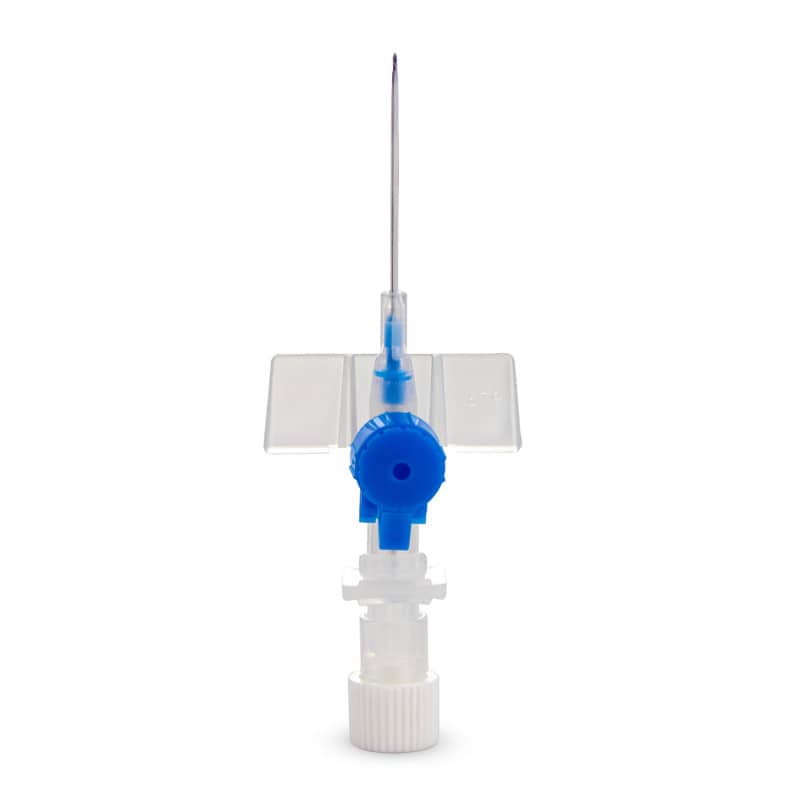 VASUFLO INT PTFE Verweilkanüle Detailansicht - Nahaufnahme des Katheters und des Konnektors - Med-Praxisbedarf