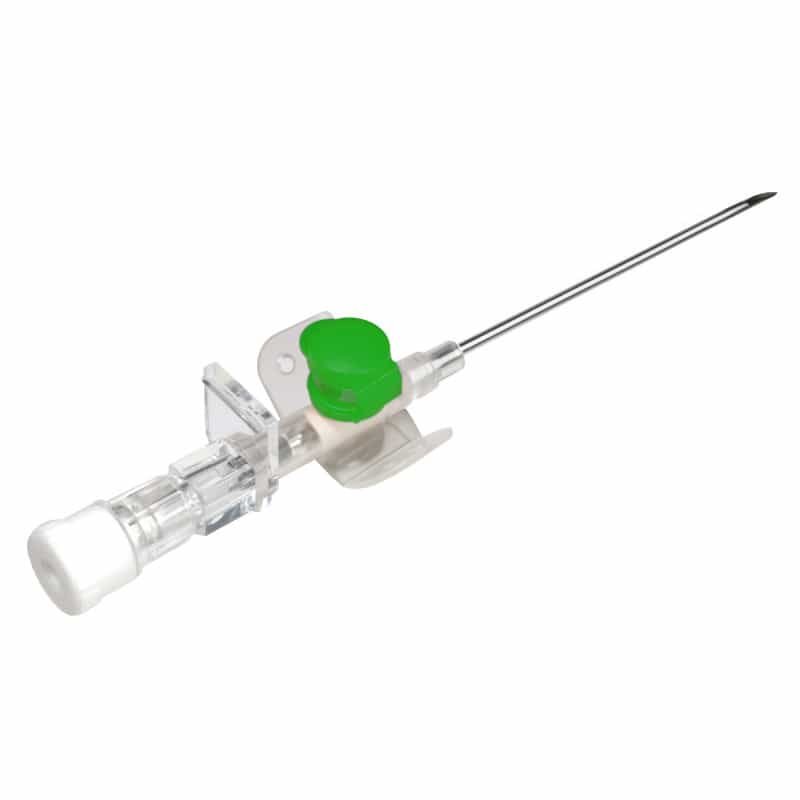 VASUFLO INT Venenverweilkanüle seitlich - Ansicht des Flügels und des Schlauchansatzes für Infusionen - Med-Praxisbedarf