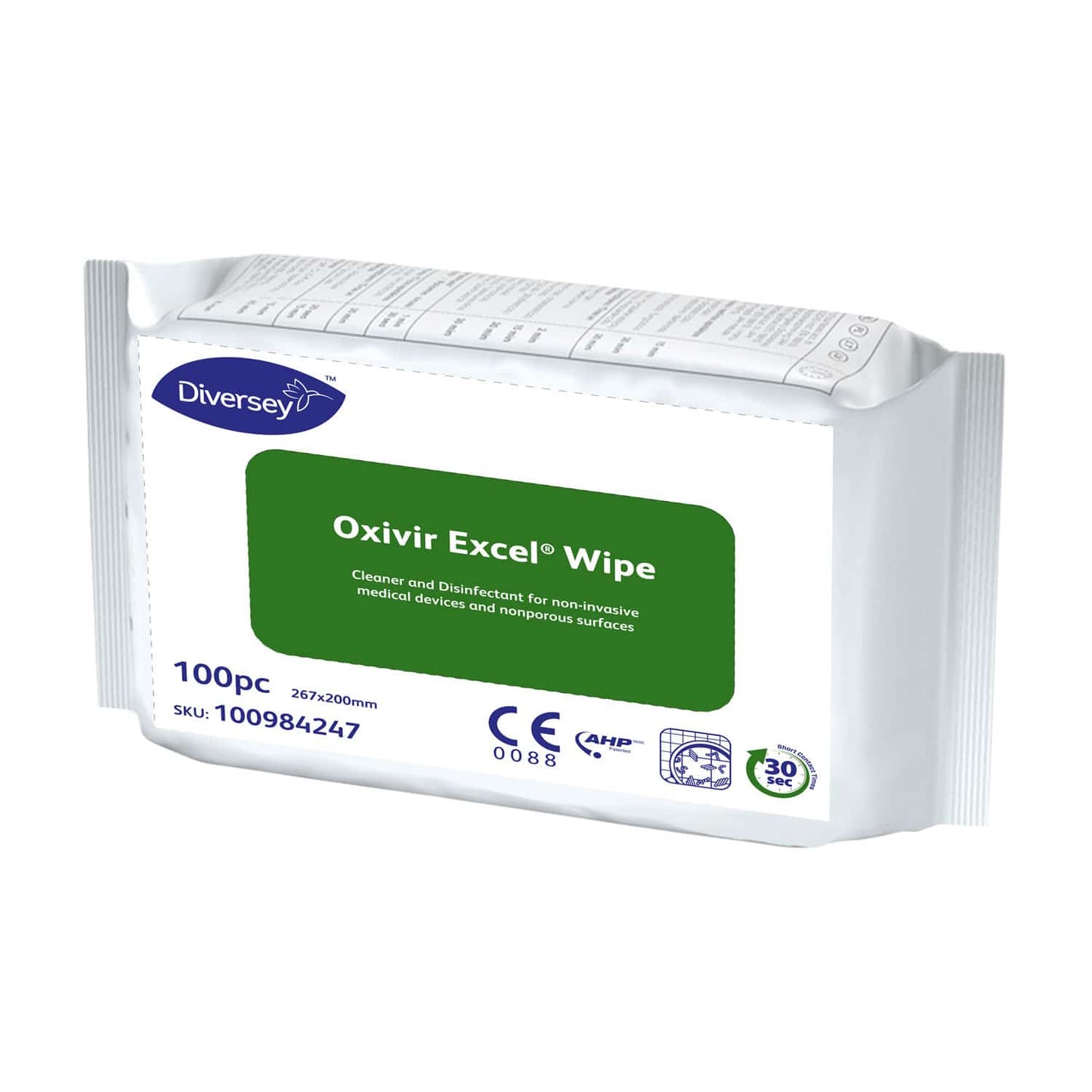 Oxivir Excel Wipe Tücher Diversey - schnelle Desinfektion in der Praxis, 160 Tücher - Med-Praxisbedarf
