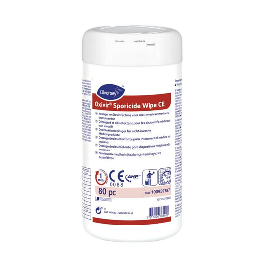 Oxivir Sporicide Wipes CE Tücher - sporizide Einmaltücher für kritische Bereiche - Med-Praxisbedarf