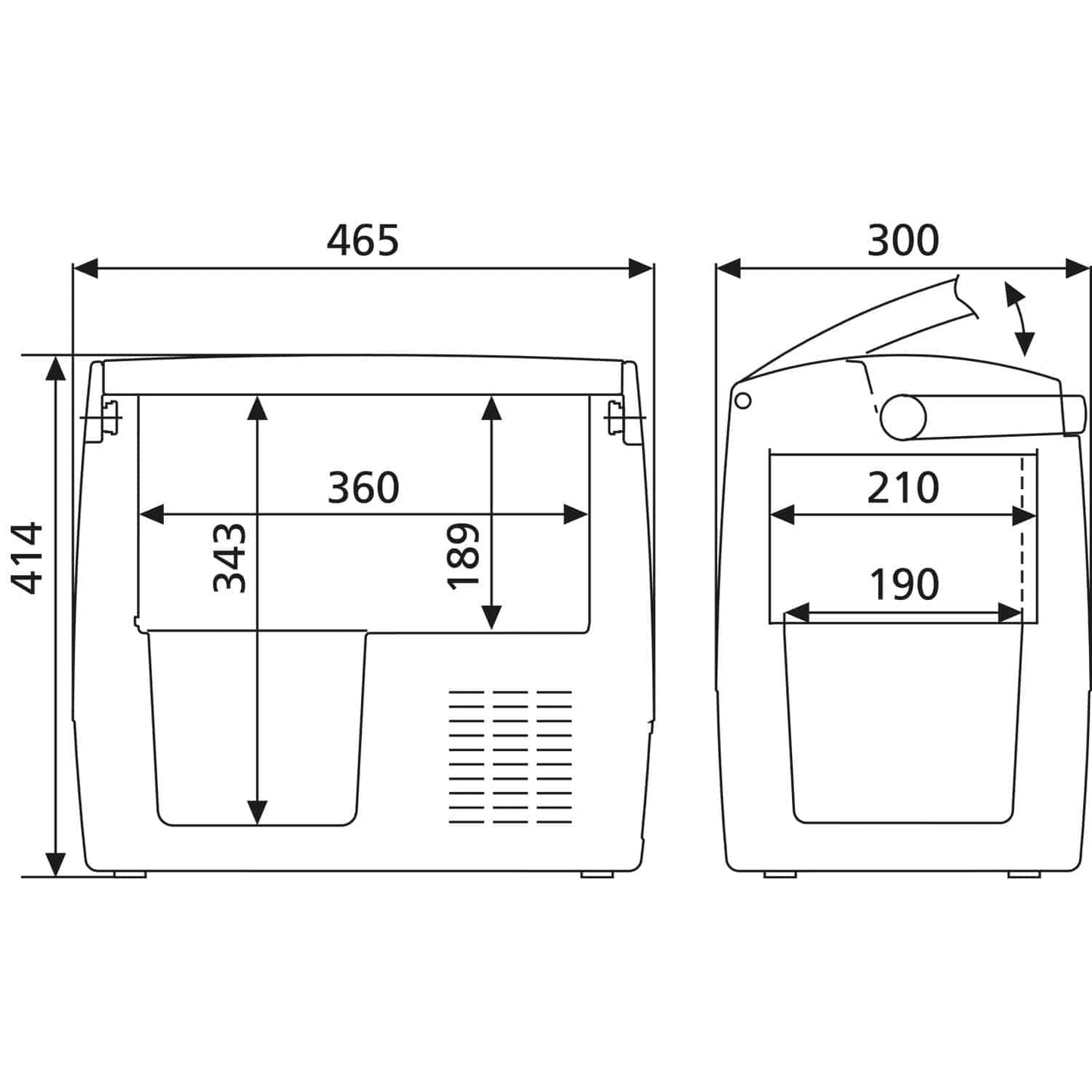 Dometic CDF18 Profi-Kühlbox geschlossen - Robuste Kühlbox für den Transport, mit Tragegriff - Med-Praxisbedarf