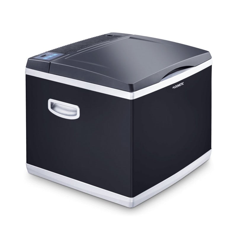 Dometic CoolFun CK 40D Hybrid Kühlbox geöffnet - tragbare Kühl-Gefrier-Kombination für Transporte - Med-Praxisbedarf