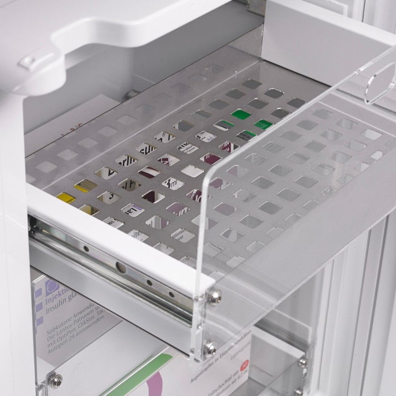 Dometic Medikamentenkühlschrank Seitenansicht - kompakte Maße für Praxis oder Labor - Med-Praxisbedarf