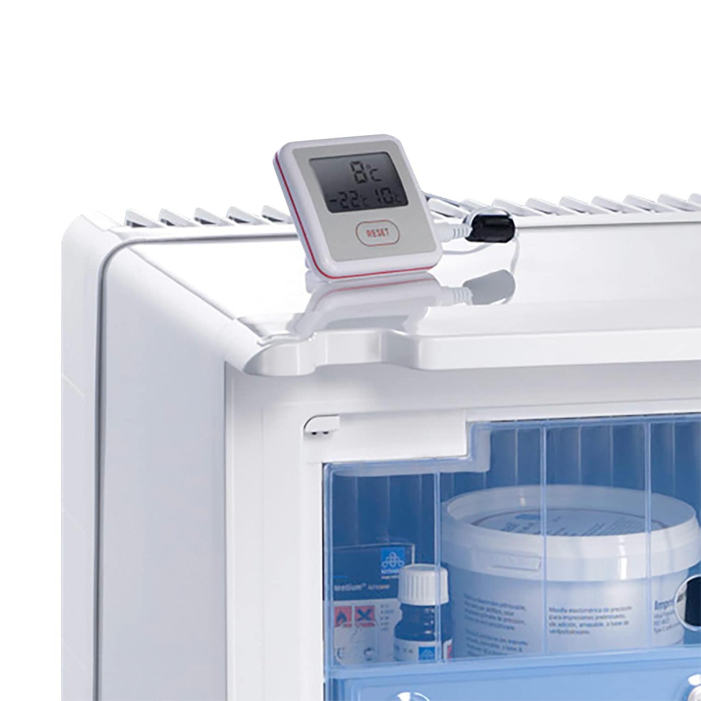 Dometic miniCool Medikamentenkühlschrank Tür zu - schlankes Design, stabile Griffe - Med-Praxisbedarf