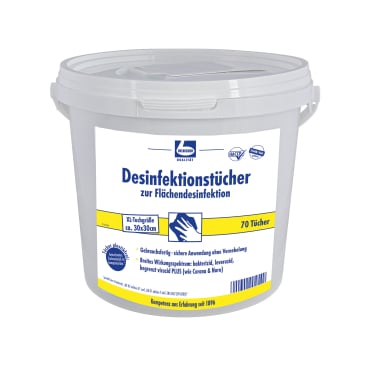 Flächendesinfektion Tücher Dr. Becher - gebrauchsfertige Desinfektionstücher für Klinikbedarf - Med-Praxisbedarf