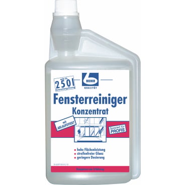 Dr. Becher Fensterreiniger Konzentrat - für Glas- und Kunststoffflächen, entfernt Fett - Med-Praxisbedarf