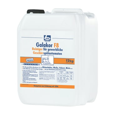 Dr. Becher Galakor F8 Reiniger - alkalisches, chlorhaltiges Mittel für Geschirrspülmaschinen - Med-Praxisbedarf