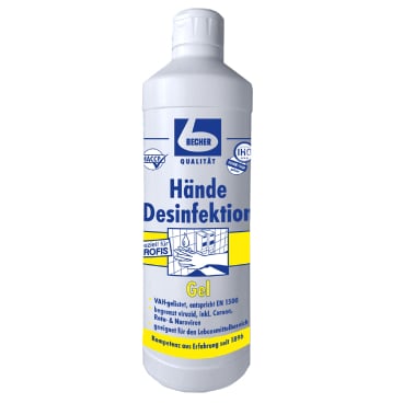 Händedesinfektionsgel Dr. Becher - rückfettendes Gel für die hygienische Händedesinfektion - Med-Praxisbedarf