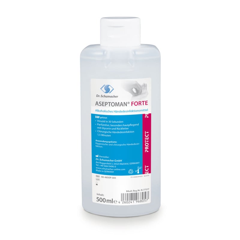 Aseptoman Forte Desinfektionsmittel Flasche - für Arztpraxen, Kliniken und Pflegeeinrichtungen - Med-Praxisbedarf