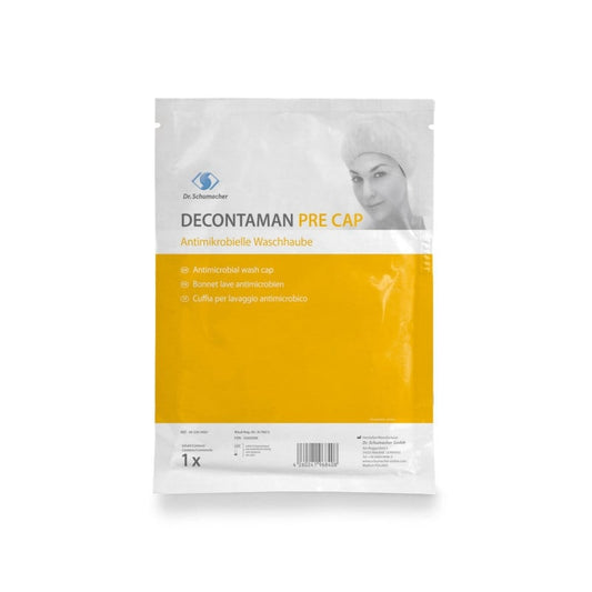 DECONTAMAN PRE CAP Waschhaube - antimikrobielle Haarwäsche ohne Wasser - Med-Praxisbedarf