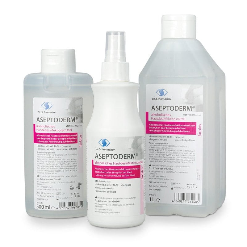 Dr. Schumacher ASEPTODERM Hautdesinfektionsmittel - gebrauchsfertig alkoholisch - Med-Praxisbedarf