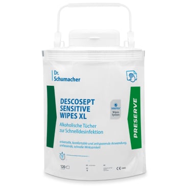 DESCOSEPT SENSITIVE WIPES XL Desinfektionstücher - für mittelgroße Flächen, schnellwirkend - Med-Praxisbedarf