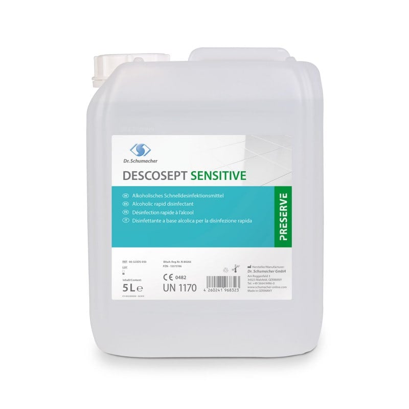 Descosept sensitive 1 Liter Flasche - ethanolbasiertes Flächendesinfektionsmittel - Med-Praxisbedarf
