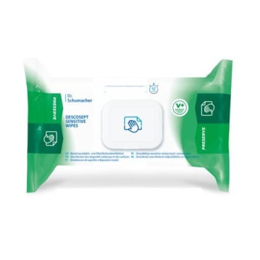 Dr. Schumacher DESCOSEPT SENSITIVE WIPES Desinfektionstücher - alkoholische, materialschonende Tücher für sensible Oberflä...