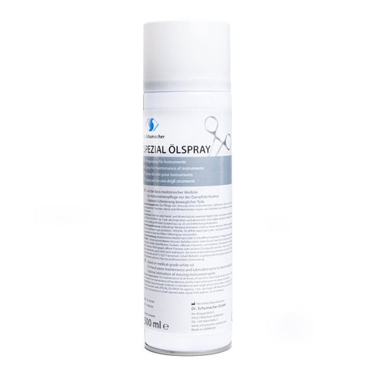 Instrumenten-Spray auf Weißöl-Basis von Dr. Schumacher - hochqualitatives Ölspray für medizinische Instrumente - Med-Praxi...