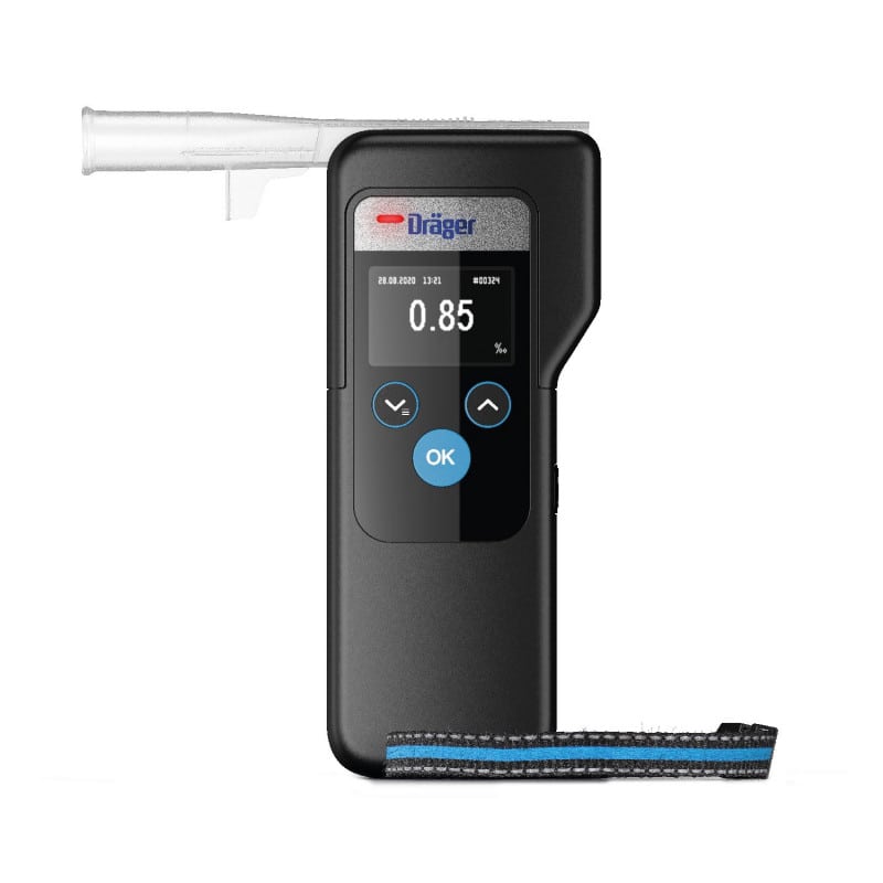 Dräger Alcotest 6000 Alkoholtester - kompakter Atemalkoholanalysator mit Einweg-Mundstücken - Med-Praxisbedarf