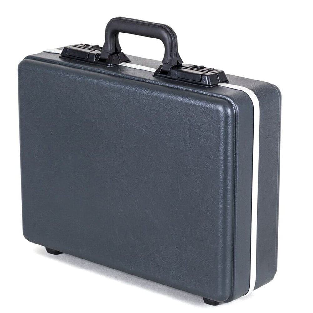DÜRASOL Hartschalen-Arztkoffer Griffdetail - ergonomischer Tragegriff und stabile Schlösser - Med-Praxisbedarf