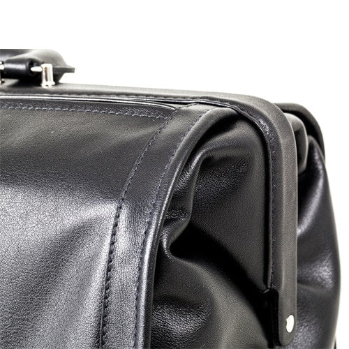 Dürasol Primus Tasche Seitenansicht - Maße 37x20x19 cm, praktische Arzttasche aus Leder - Med-Praxisbedarf