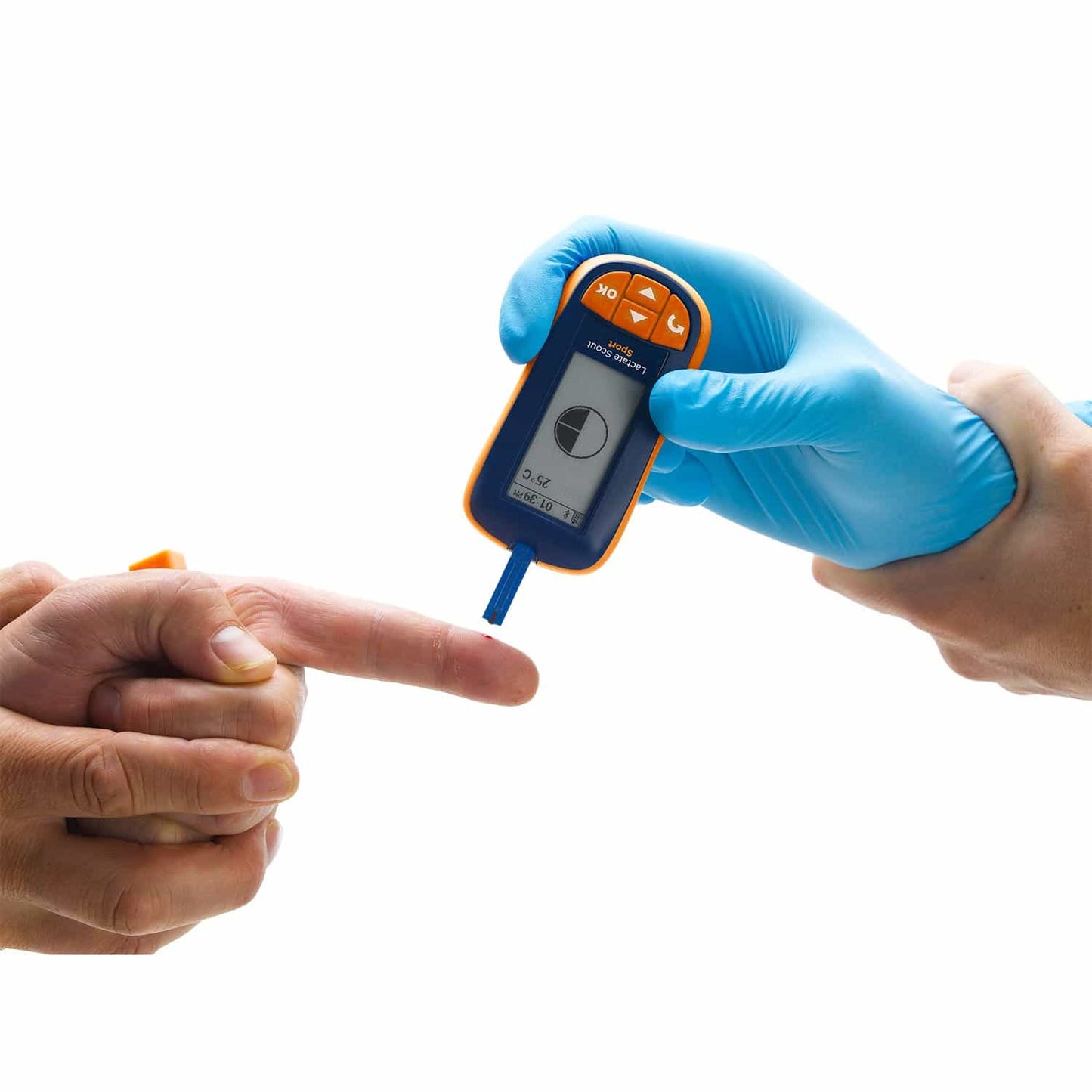 Lactate SCOUT Sport in der Hand - zeigt kompakte Größe und Handhabung - Med-Praxisbedarf