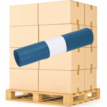 DEISS Abfallsack 120 Liter blau - reißfester Müllbeutel Typ 60 für Gewerbe und Praxis - Med-Praxisbedarf