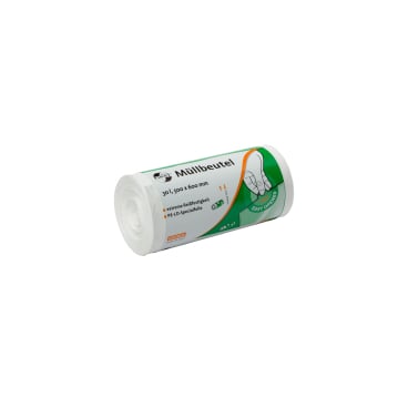 DEISS FIRST PLUS Abfallbeutel 30 Liter weiss - für medizinische Einrichtungen, 330g/Rolle - Med-Praxisbedarf