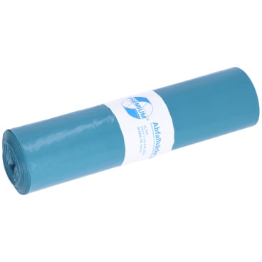 Robuster Müllsack 120 Liter blau T80 - DEISS PREMIUM Reihe für Gewerbe und Praxis - Med-Praxisbedarf