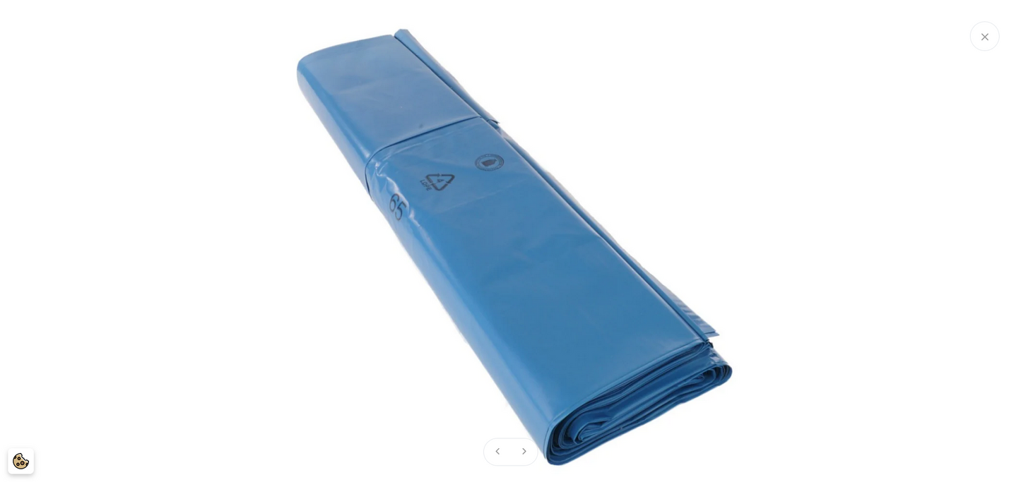 DEISS PREMIUM Abfallsack 300 Liter blau mit Seitenfalte Typ 150 - für Großvolumen - Med-Praxisbedarf