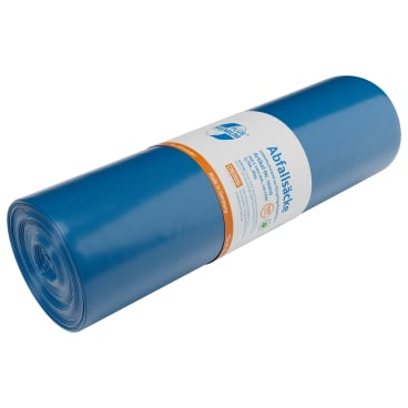 DEISS PREMIUM PLUS Müllsack 120L blau Allrounder Typ 100 - robuster Abfallsack für professionellen Einsatz - Med-Praxisbedarf
