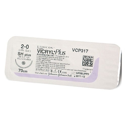 Ethicon Vicryl Plus violett - resorbierbares Nahrmaterial mit Antimikrobiellem Schutz - Med-Praxisbedarf