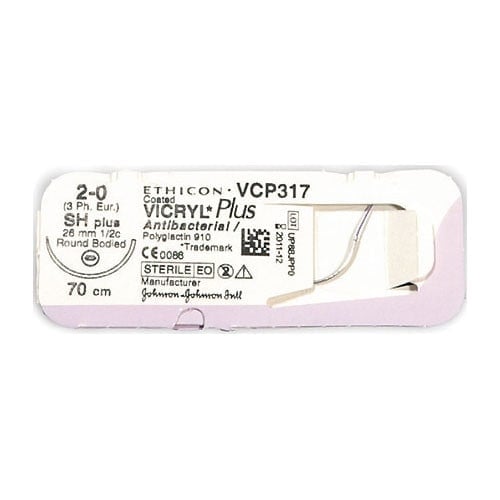 Geflochtener Nahtfaden Vicryl Plus - spezielle Beschichtung, Farbe violett - Med-Praxisbedarf