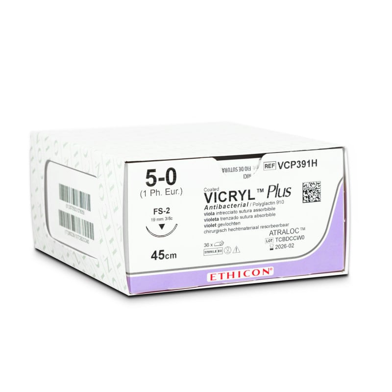 Vicryl Plus violet chirurgisches Nahtmaterial - geflochtener resorbierbarer Faden - Med-Praxisbedarf