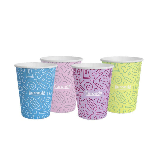 Monoart Mundspülbecher Graffiti - Einwegbecher für Patienten, buntes Design - Med-Praxisbedarf