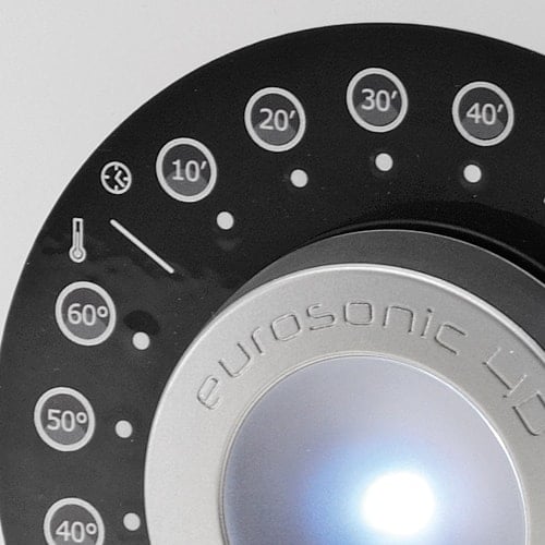 New Eurosonic 4D Ultraschallreiniger Frontansicht - Display und Bedienpanel des Reinigungsgeräts - Med-Praxisbedarf