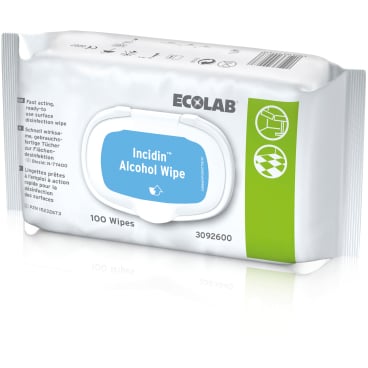 ECOLAB Incidin Alcohol Wipe Desinfektionstücher Packung - alkoholische Schnelldesinfektion, einzeln entnehmbar - Med-Praxi...