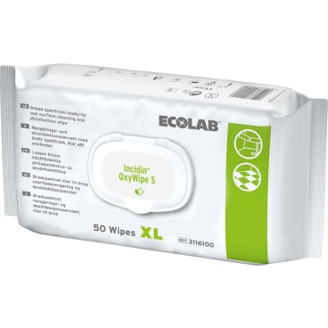 Incidin OxyWipe S XL Reinigungstücher - extra große Tücher für professionelle Anwendungen - Med-Praxisbedarf