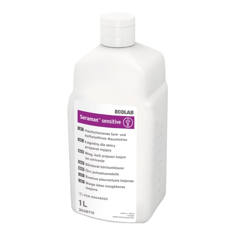 Seraman Sensitive Waschlotion Flasche - hautfreundliche Formel, klinisch getestet, für die Pflege - Med-Praxisbedarf
