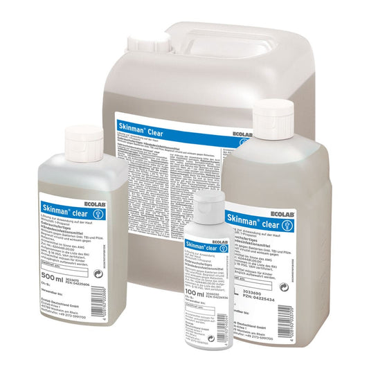 Skinman Clear Händedesinfektionsmittel - Viruzides Desinfektionsmittel von Ecolab für chirurgische Händehygiene - Med-Prax...