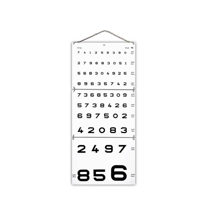 Sehprobentafeln für die Ferne und Nähe - präzises Instrument für Optiker und Augenarzt - Med-Praxisbedarf