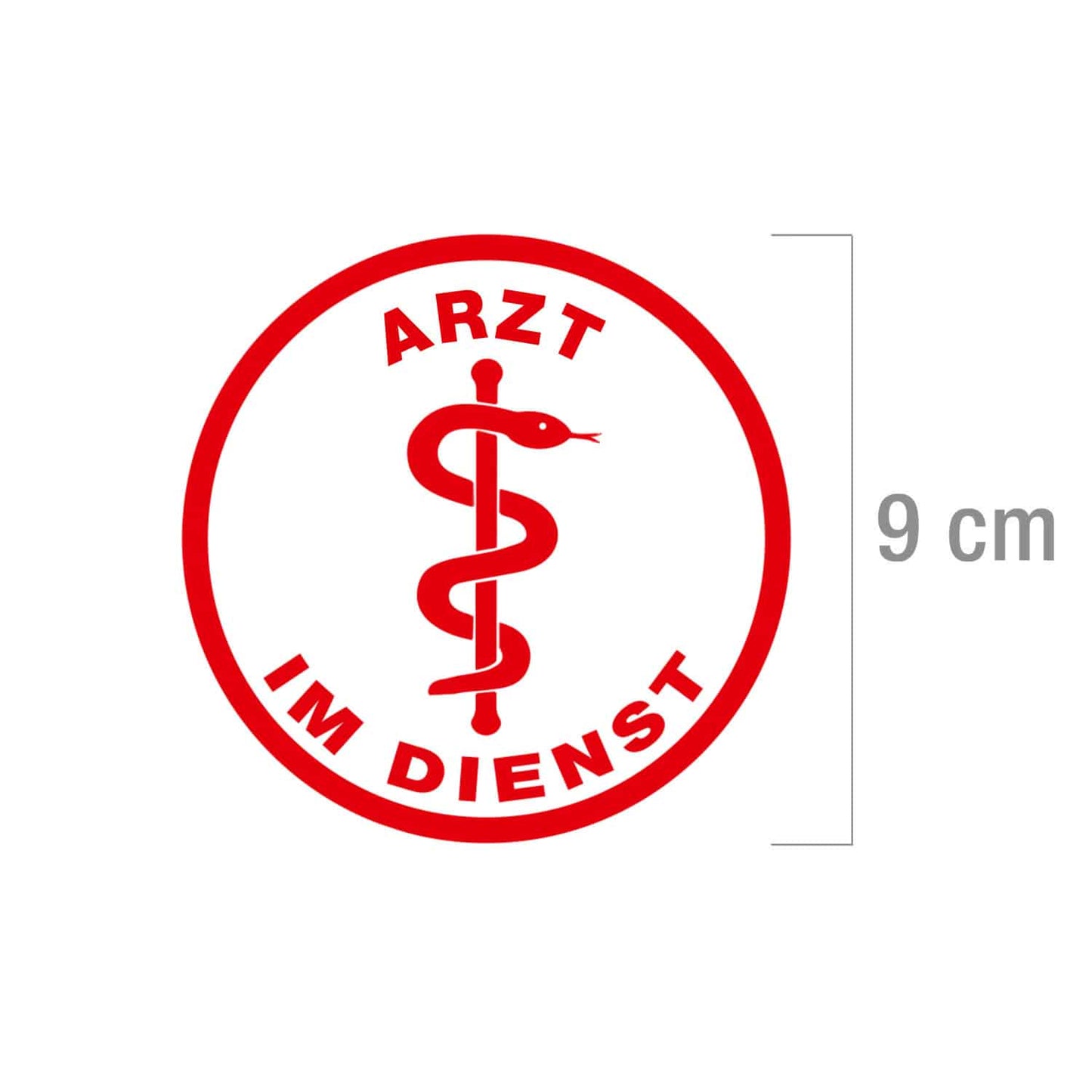 Aufkleber Arzt im Dienst - Kennzeichnung für Fahrzeuge von Medizinern, rot-weißes Design - Med-Praxisbedarf