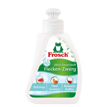 Frosch Flecken-Zwerg mit Aktiv-Sauerstoff - Anwendung auf Fleck, Reiniger für farbige Verschmutzungen - Med-Praxisbedarf