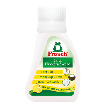 Frosch Citrus Flecken-Zwerg - veganer Fleckentferner für Weiß- und Buntwäsche - Med-Praxisbedarf