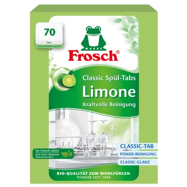 Frosch Classic Spülmaschinentabs Limone - geruchsneutralisierend für Profiküchen - Med-Praxisbedarf