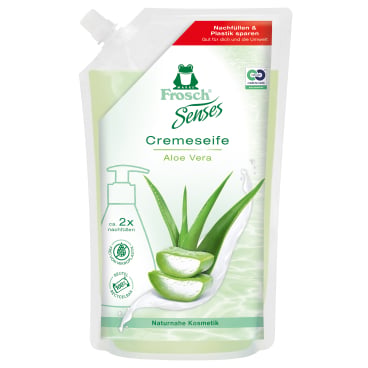 Frosch Sense Flüssigseife Aloe Vera - Cremeseife für sanfte Handreinigung in Kliniken - Med-Praxisbedarf