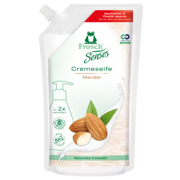 Frosch Sense Flüssigseife Mandelmilch - hautschonend, pH-hautneutral und hypoallergen - Med-Praxisbedarf